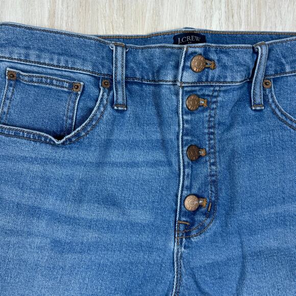 J Crew Essential Straight Jean Denim Women's Blue High Rise Casual Jeans 32 - Picture 5 of 15
